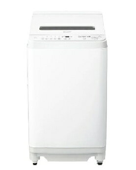取寄せ商品。（お届けまで1週間ほどお時間がかかります。）★お取り寄せ商品★設置の場合、都内送料7370円〜九州13750円　設置、リサイクルも別途承ります。【アートセッティングデリバリー　Cサイズ】※一部、設置作業を承れない地域がございます。★延長保証は、別途申し込みが必要です。【特長】使いやすいデザインと省スペース設計の8kgタイプ●＜穴なしサイクロン洗浄＞3つのチカラで強力洗浄、さらに清潔　　穴なしサイクロン洗浄は、高濃度洗浄、穴なし槽、ドルフィンパルの3つのチカラでさまざまな汚れをすっきり落とします。また、槽の外側につきがちな黒カビが洗濯槽内へ侵入するのを防ぐ構造なので、清潔な水で「洗い」と「すすぎ」ができます。●洗濯槽に穴がないのは、シャープだけ！　　シャープだけの穴なし槽で、黒カビの侵入を防いで、きれいな水でお洗濯。さらに節水。●開口部が広く、取り出しやすく使いやすい　　大きく滑らかな開口部なので、毛布など大きめの洗濯物や大量の衣類もスムーズに出し入れできます。【仕様】●洗濯・脱水容量8kg●標準使用水量（ ）内はふろ水使用時83L（51L）●洗浄機能穴なしサイクロン洗浄●乾燥機能風乾燥●エコセンサー重量・水位●清潔槽クリーンコース／槽乾燥／自動槽洗い／槽洗浄／槽の樹脂抗菌・防カビ加工●使いやすさ大きな開口部、ほぐし運転●低騒音インバーター●便利機能ふろ水ポンプ別売●予約タイマー1〜24時間後設定●ボディ幅520mm●外形寸法（幅×奥行×高さ）　　565×596×1,018mm※幅は排水ホース、高さは給水ホースを含む。●設置可能な防水パン（内寸奥行）510mm以上●質量約36kg●水位別水量　　自動 17〜42L 無段水位　　手動 12L〜42L 9段水位●消費電力（50/60Hz）洗濯 260W●消費電力量（50/60Hz）洗濯 67Wh●目安時間（50/60Hz）洗濯 約38分●運転音（洗い時／脱水時／乾燥時）38dB/38dB●その他の機能チャイルドロック／洗剤量（目安）サイン／電源オートオフ／終了ブザー／点字表示（主要ボタンのみ）ESGV8L