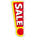 カットのぼり SALE 年間POP SALE CU8-0002 テトロンポンジ 180×60cm