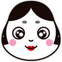 節分・おかめ面(ゴム輪なし) H19.8×W19.5cm 紙【1パック(100枚)入】