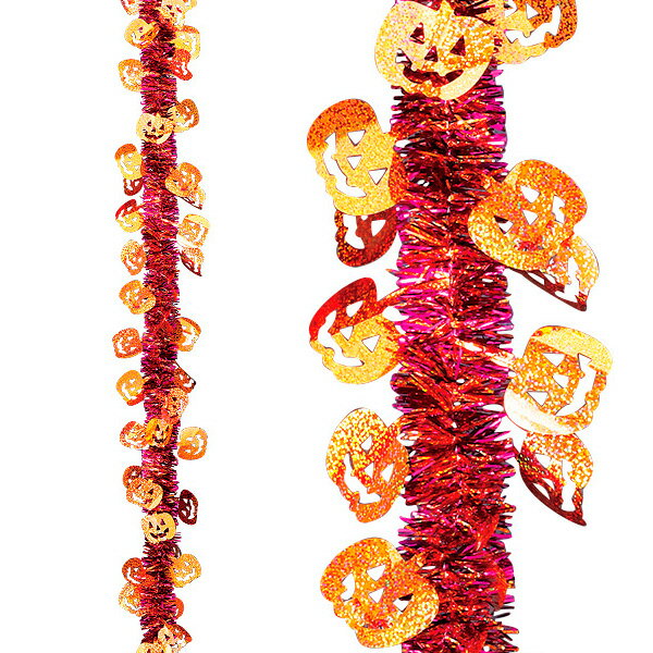 ハロウィンパンプキンモール（オレンジ/パープル）｜ハロウィン装飾デコレーション