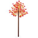 もみじ立木 秋デコレーション 立木 TT4-4010 布・PE・紙管 H180cm