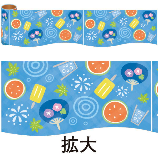 Rakuten - かんたんロール幕　夏イメージ　15cm×約10m巻（1ピッチ：約W30cm×33枚）　PET【1巻入】