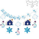 淡雪スノーマンガーランド H50×W20cm×L160cm 不織布・紙・PVC【1ヶ入】