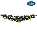 180cmスワッグガーランド(ゴールド/ホワイト) L180cm PVC【1本入】