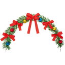 クリスマスリボンアーチクリップ L100cm 布・PVC【1本入】