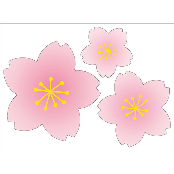 樂天商城 - 【納期一週間以上】貼付けかんたんフロアシール「桜」　W550×H400mm　塩ビタック＋フロア用マットラミ【1枚入】