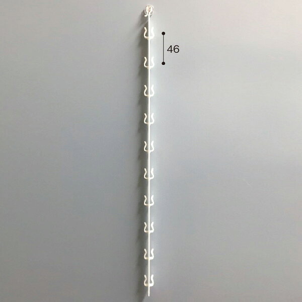 ダブルフックハンガー　H482×W19×D17mm　PP【10ヶ入】