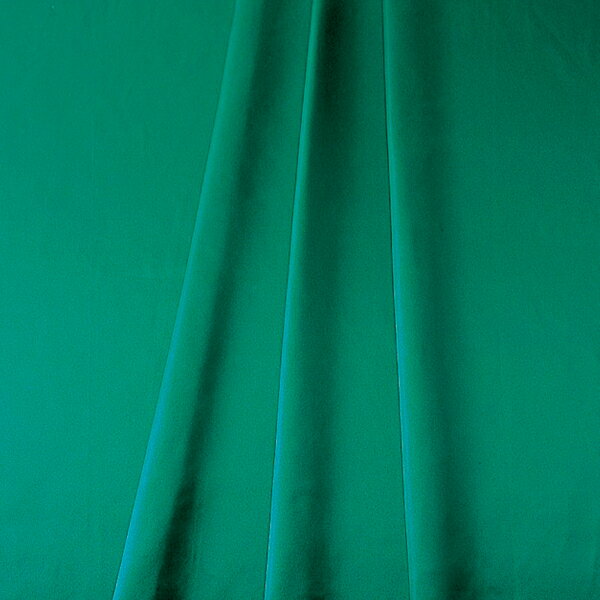 防炎サテン生地 ディープグリーン（2M）　W75×L200cm　ポリエステル【1枚入】