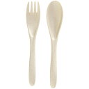 バンブーファイバーカトラリーセット 約L15.5〜16cm PP・バンブーファイバー【300セット入】