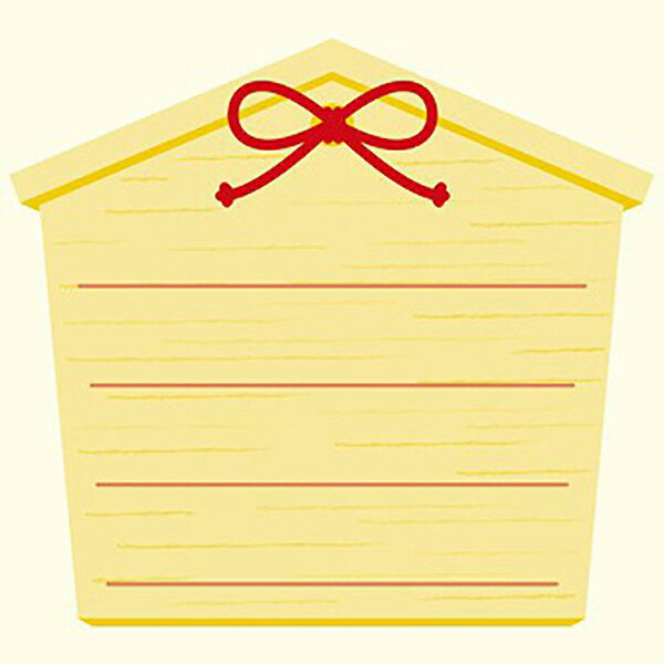 絵馬 願い事シール（40枚）　H6.9×W7.5cm　上質紙シール【1パック入】