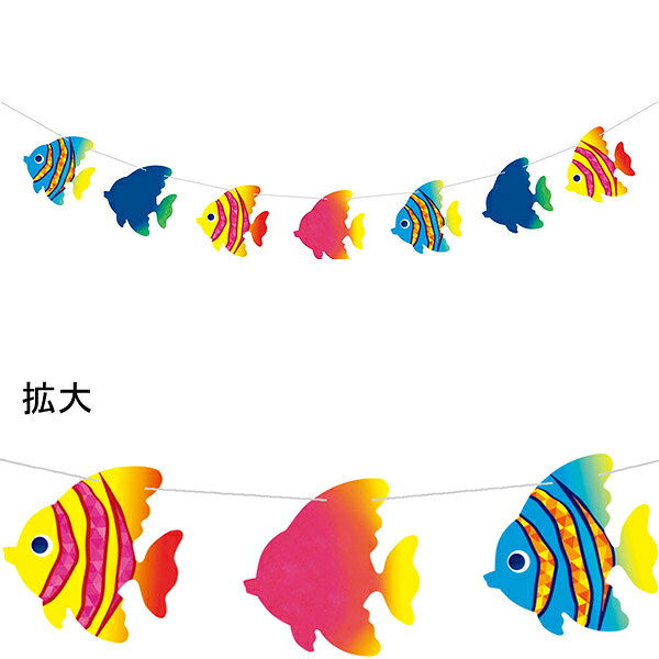 Promotion - エンゼルフィッシュバナー　H15×全長180cm　不織布・紙・ひも【1本入】