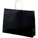 紙手提げ袋 ブラック 横長(200枚入) H32×W40×D10cm 未晒【1ロット入】