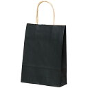 紙手提げ袋 ブラック ミニ(300枚入) H24.5×W18×D7cm 未晒【1ロット入】