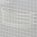 ネット用半円カゴ(シート付)W550(ホワイト) 外寸:H200×W550×D200mm カゴ:スチール、シート:PVC0.8【1台入】