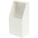 レシート回収ボックス H200×W100×D70mm アクリル/ホワイト【1個入】