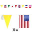 ビニール連続万国旗 全長(10ヵ国 11旗):約10m タ−ポリン、PP紐【1セット入】