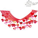 バレンタインハートプリーツハンガー H45×W45×L180cm 不織布・紙・PVC・PP【1ヶ入】