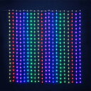 スマートLEDカラーチェンジングカーテン H200×W200cm 【1セット入】