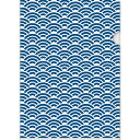 【納期一週間以上】A4クリアファイル 和柄(青海波) 310×440mm 通常PP素材0.2mm厚【100枚入】