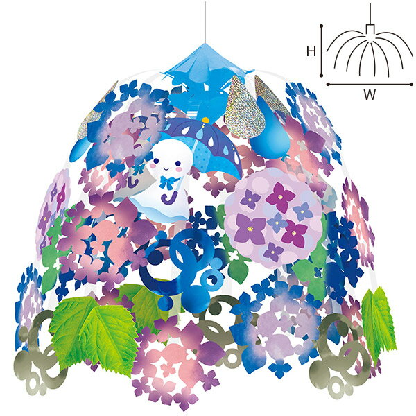 樂天商城 - てるてるあじさいセンター　H60×W60cm　不織布・紙・PVC【1ヶ入】