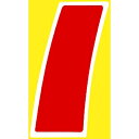 数字シール 「1」 年間POP 数字シール NO5-1 85mm