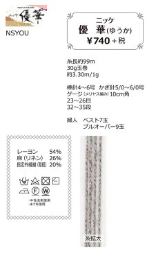 毛糸 合太 ニッケビクター NSYOU ゆうか(優華) 1玉 レーヨン【取寄商品】