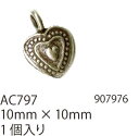 手芸 パーツ メルヘンアート AC797カレンシルバー10mm×10mm 1袋1個 3袋入 トップパーツ【取寄商品】