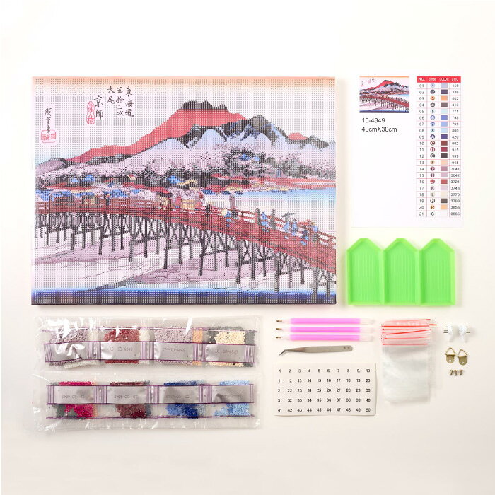 手芸 KIT 東京交易 DIAMONDFIX 10-4849 東海道五十三次 京都 1枚 ビーズ手芸【取寄...