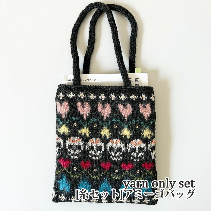 編み物 キット ポプラオリジナル [糸セット]アミーゴバッグ 1セット 秋冬 バッグ 毛糸のポプラ