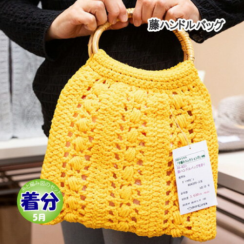 【春夏】藤ハンドルバック【中級者】【編み物キット】
