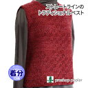 【秋冬】ストレートラインのトラディショナルベスト【中級者】【編み物キット】 毛糸のポプラ