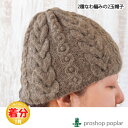 【秋冬】2種なわ編みの2玉帽子【中級者】【編み物キット】 毛糸のポプラ