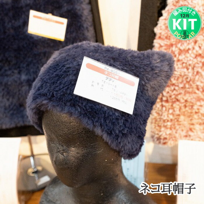 【春夏】ネコ耳帽【中級者】【編み物キット】