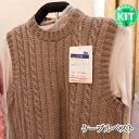 【春夏】ケーブルベスト【中級者】【編み物キット】