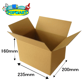 段ボール ダンボール（無地） 60サイズ 30枚セット 外寸235×200×160mm 宅配 通販 引越し