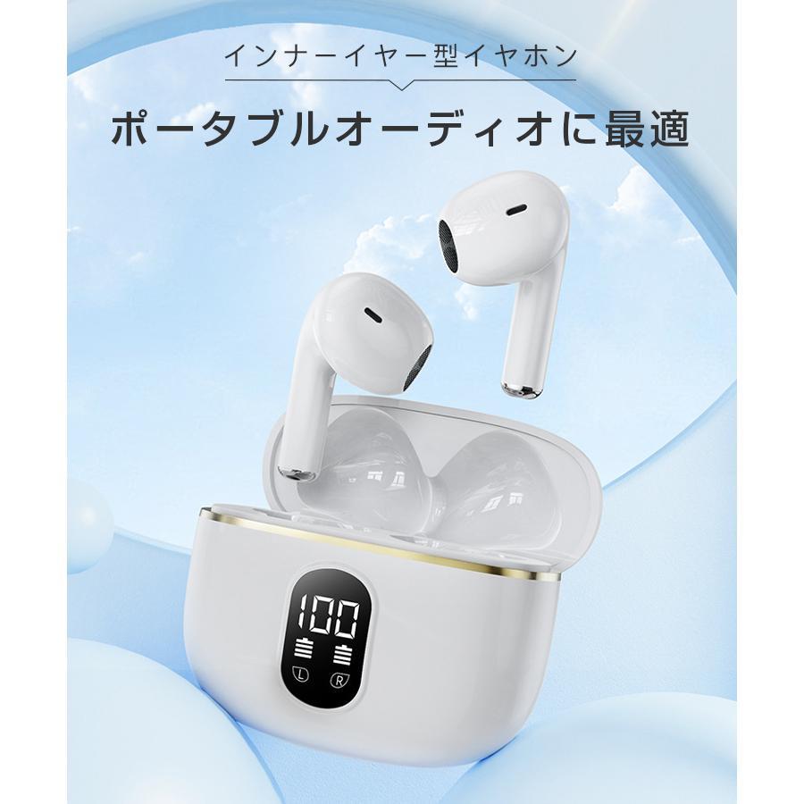 ワイヤレスイヤホン Bluetooth5.4 高音質 led表示 イヤホン 3.6g超軽量 ブルートゥース ios android iphone16 ENCノイズ低減 残電表示 低遅延 片耳 両耳 popostore2023-10002397 スマート家電 楽天市場店 サンプル画像2