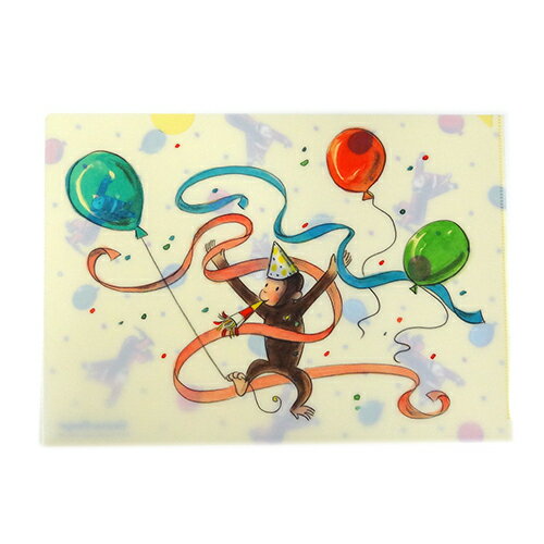 ジョージ クリアファイル おさるのジョージ キュリアスジョージ クリアファイル 黄色 ファイル パーティー 新着商品 メール便可