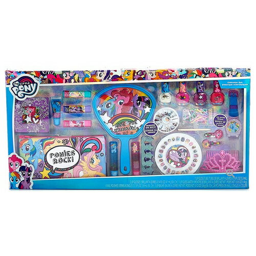 マイリトルポニー ラージコスメティックセット My Little Pony COSMETIC SET キッズコスメ キッズコスメセット キッズ メイクセット コスメセット ポーチ リップバーム ネイルチップ ミラー メイク メール便不可 12664