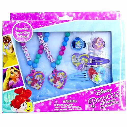 ディズニープリンセス アクセサリーセット 6PCS アクセサリー ディズニー ネックレス ペンダント ヘアクリップ ピン プリンセス Disney リング 指輪 クリップ メール便不可 13017のサムネイル