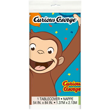 おさるのジョージ テーブルクロス メール便配送 UNIQUE キュリアスジョージ テーブルカバー パーティー Curious George 誕生日 誕生日会 装飾 テーブルコーディネート デコレーション キャラクター 雑貨 グッズ 13271