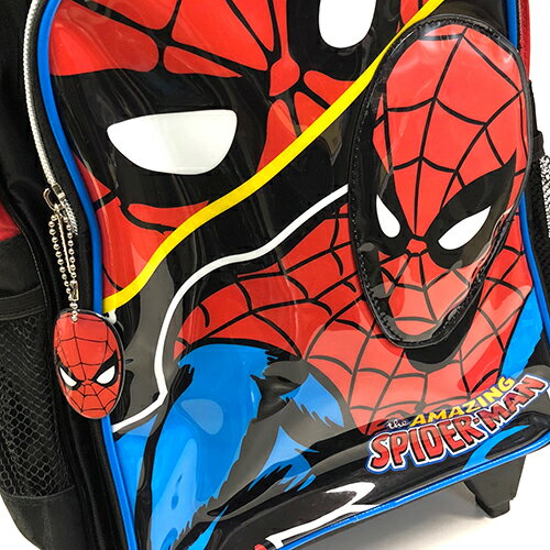 スパイダーマン 光るローリングバックパック 12909 SPIDER-MAN MARVEL キャリーバッグ リュックサック キャリーケース タイヤ付き ガラガラ コロコロ メール便不可【ss】