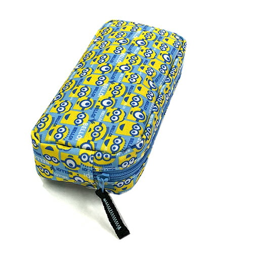 【ポイント5倍】子供会 景品 ミニオン 缶バッジ付きペンケース メール便配送 MINION 水色 ペンポーチ 筆箱 ふでばこ 文具 文房具 ステーショナリー ポーチ キャラクター グッズ 12958