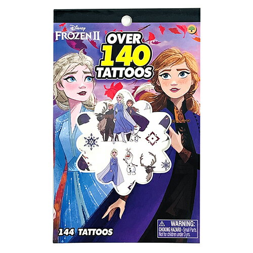 タトゥーシール 144個入り アナと雪の女王2 15674 TATOO タトゥー シール ボディシール 水貼り 水で貼れる かわいい アナ雪 アナ エルサ オラフ スヴェン パーティー ハロウィン グッズ おまつ…