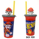 【訳あり】 パウパトロール プラスチック ストロー付き カップ ( マーシャル ) 15873bc パウパト グッズ フィギュア付き 食器 コップ カップ タンブラー ストロー 軽い 軽量 赤 レッド 男の子 女の子 こぼれにくい 蓋つき 犬 ダルメシアン キャラ雑貨 輸入品
