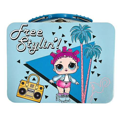 楽天キャラクター雑貨 ポップルLOL サプライズ ミニ 缶 ボックス （ Free Stylin! ） 15960c エルオーエル グッズ 小物入れ 缶ケース BOX トランク ティン缶 おしゃれ かわいい ピンク 水色 LOLSURPRISE！ ハンドル付き キャラクター 雑貨 海外 輸入品 インポート ギフト プレゼント【10p】