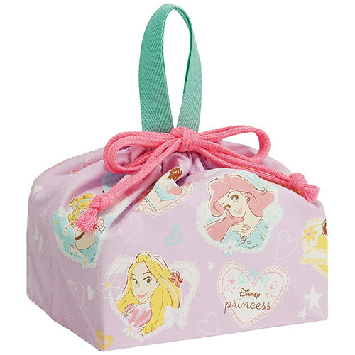 プリンセス かわいい 巾着 スケーター ディズニープリンセス ランチ巾着 22 弁当袋 お弁当 ランチ袋 袋 きんちゃく ふくろ ランチグッズ お弁当グッズ 入園 入学 ディズニー グッズ 女の子 幼児 キッズ パステル 紫 パープル ピンク ハート キャラクター 雑貨