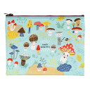 Blue Q ジッパーポーチ ( Cute Lil Mushrooms ) pud935 ポーチ ケース フラットポーチ ジッパー ファスナー アメリカ 海外 ...