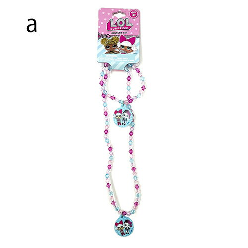 L.O.L チャーム付き ネックレス&ブレスレット 15432 ビーズ カラフル かわいい キ...