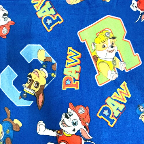 Rakuten - パウパトロール フリース 生地 布 ブルー ( 幅156×75cm ) 15602-75 パウパト キャラクタ−生地 赤 カットクロス はぎれ 手作り 手芸 あったか素材 ハンドメイド ファブリック キャラクター グッズ