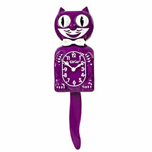 キットキャットクロック ボイセンベリー KITCAT-BC49 Kit-Cat klock パープル 紫 猫 ねこ 限定 蝶ネクタイ 掛け時計 掛時計 時計 インテリア 雑貨 グッズ おしゃれ おもしろ デザイン モチーフ…